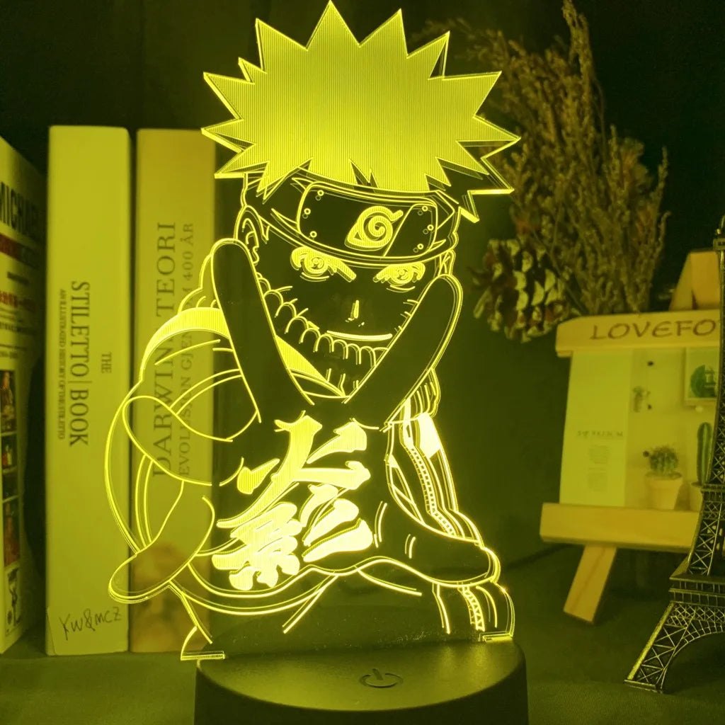 Abajur Luminária do Naruto de Led Com 16 Cores