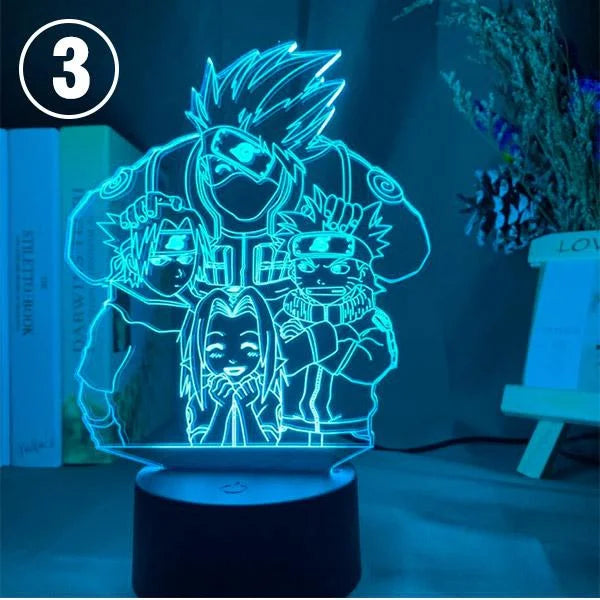 Abajur Luminária do Naruto de Led Com 16 Cores