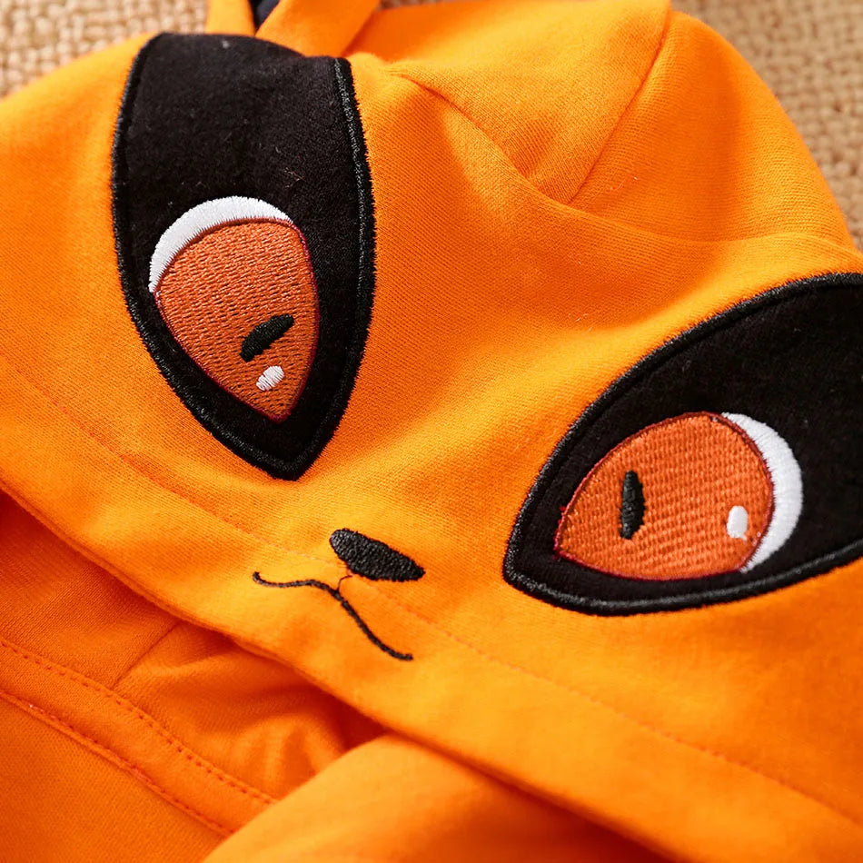 Roupinha Pijama Cosplay da Raposa Kurama de Naruto para Bebê 0-18 meses